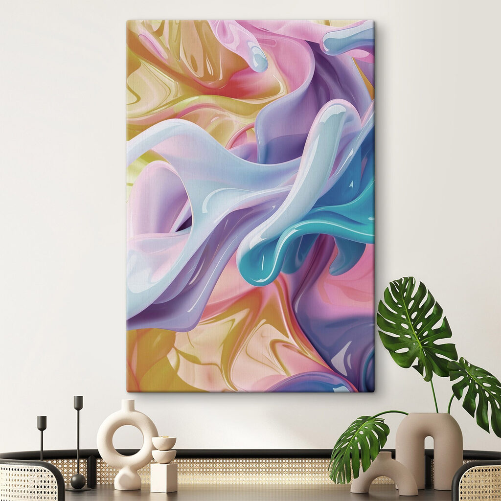 Dobras suaves em pastel — interior 1