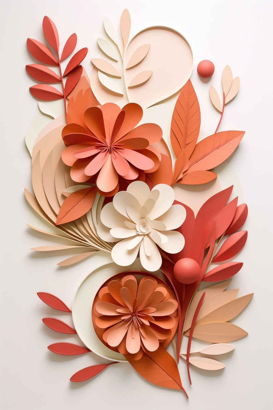 Flores em dobras quentes — design completo