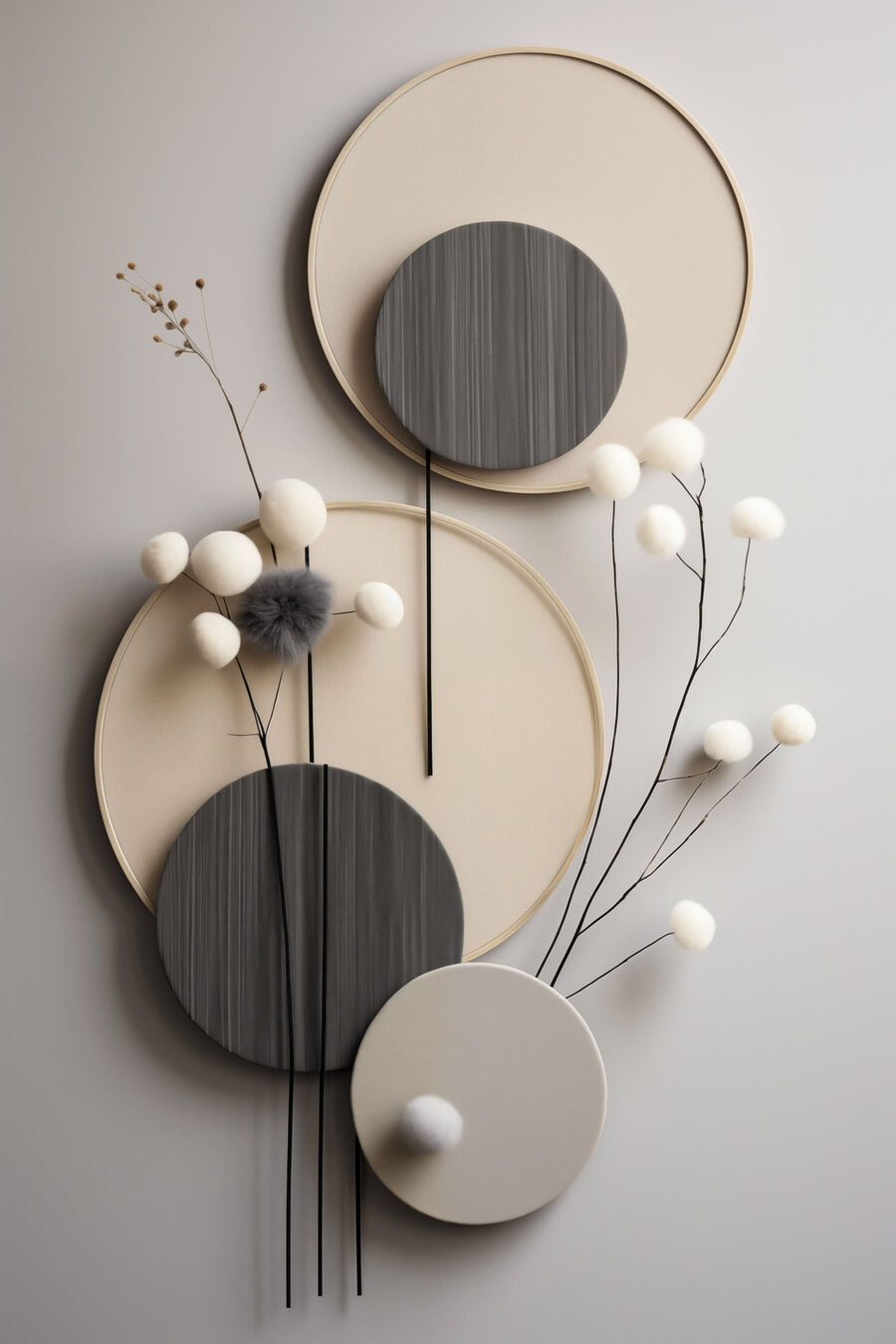 Formas redondas com bagas — design completo