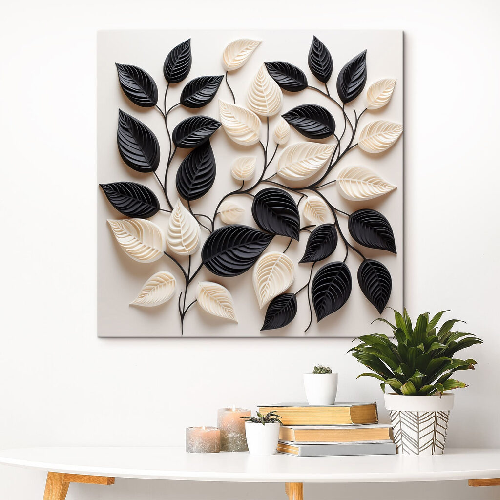Folhas em ramos curvos — interior 3