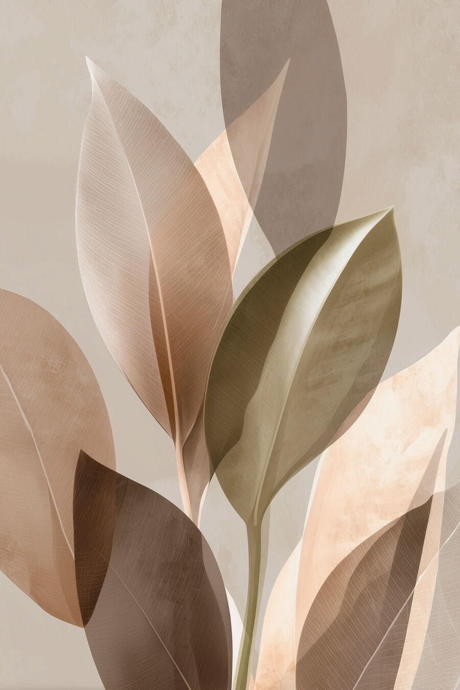 Hastes longas sobrepostas — design completo