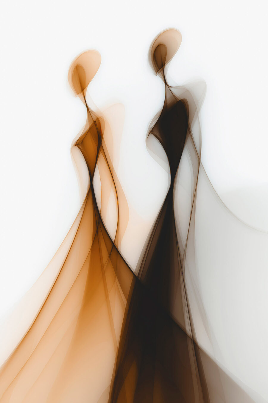Duas figuras em fluxo — design completo