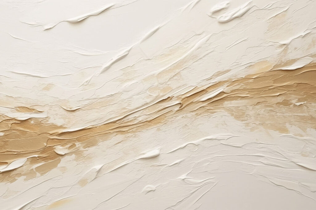 Traço dourado sobre creme — design completo