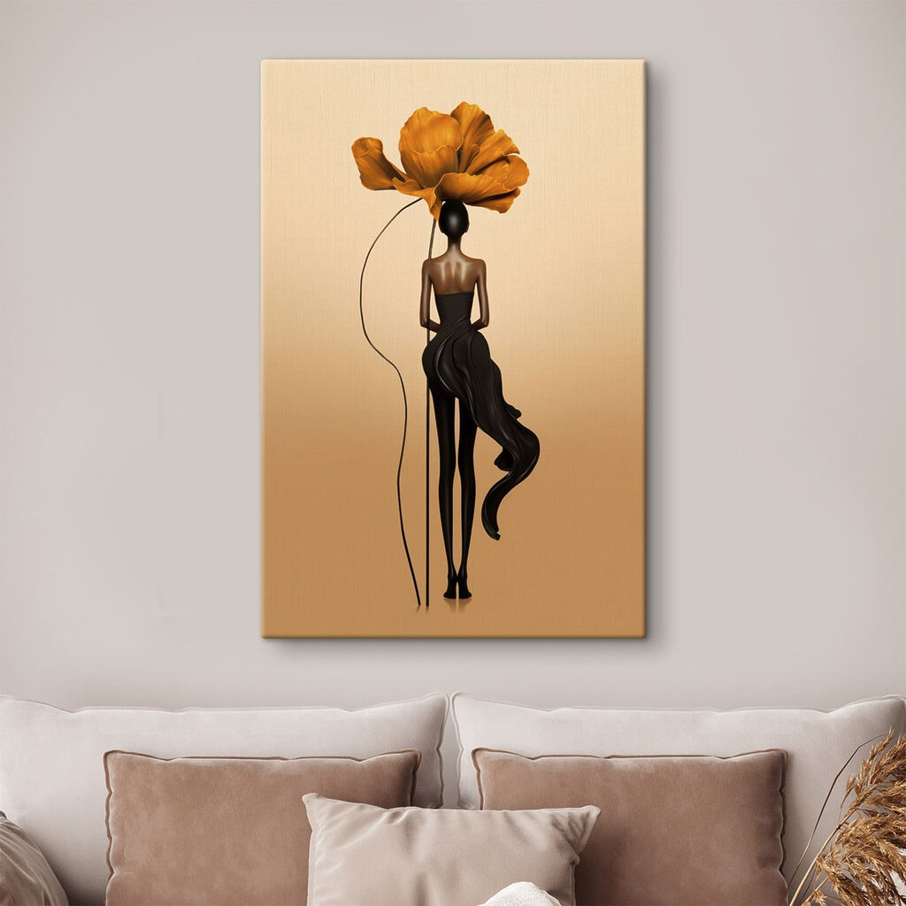 Mulher sob uma flor — interior 1