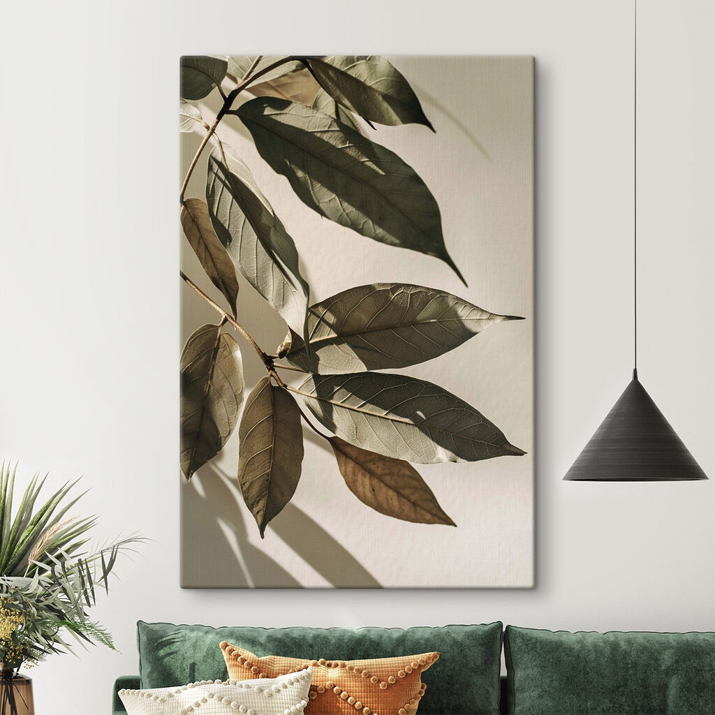 Folhas com sombra longa — interior 2