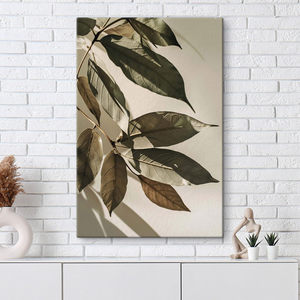 Folhas com sombra longa — interior 1