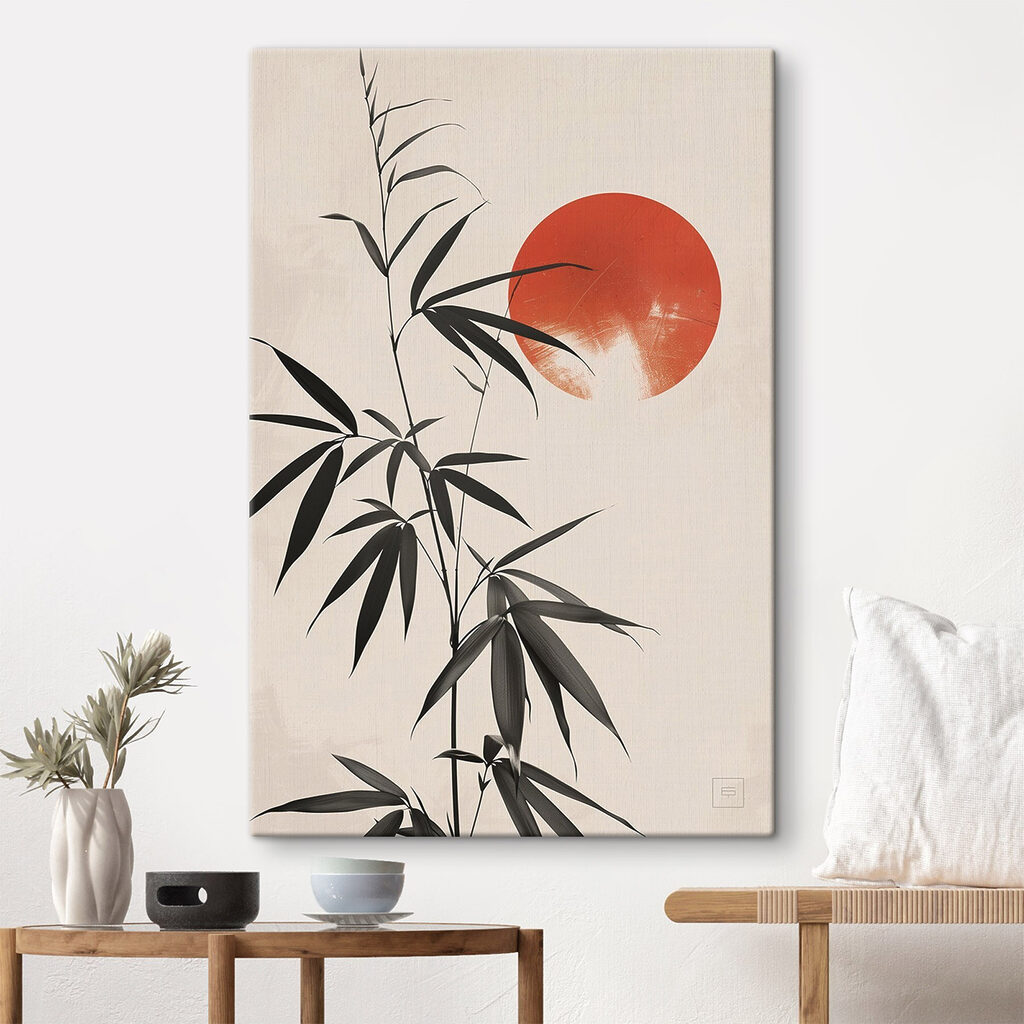 Bambu e sol vermelho — interior 2