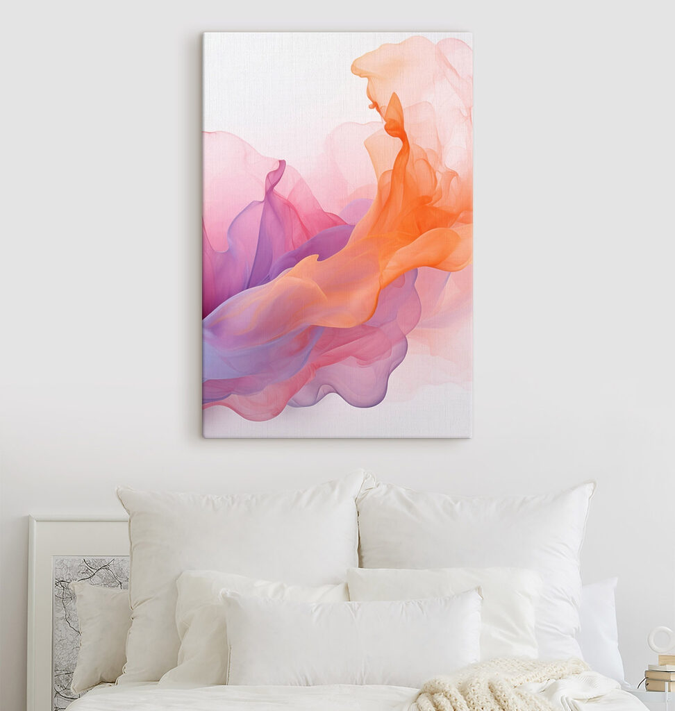 Corrente laranja entre rosa — interior 1