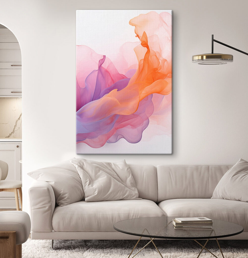 Corrente laranja entre rosa — interior 2