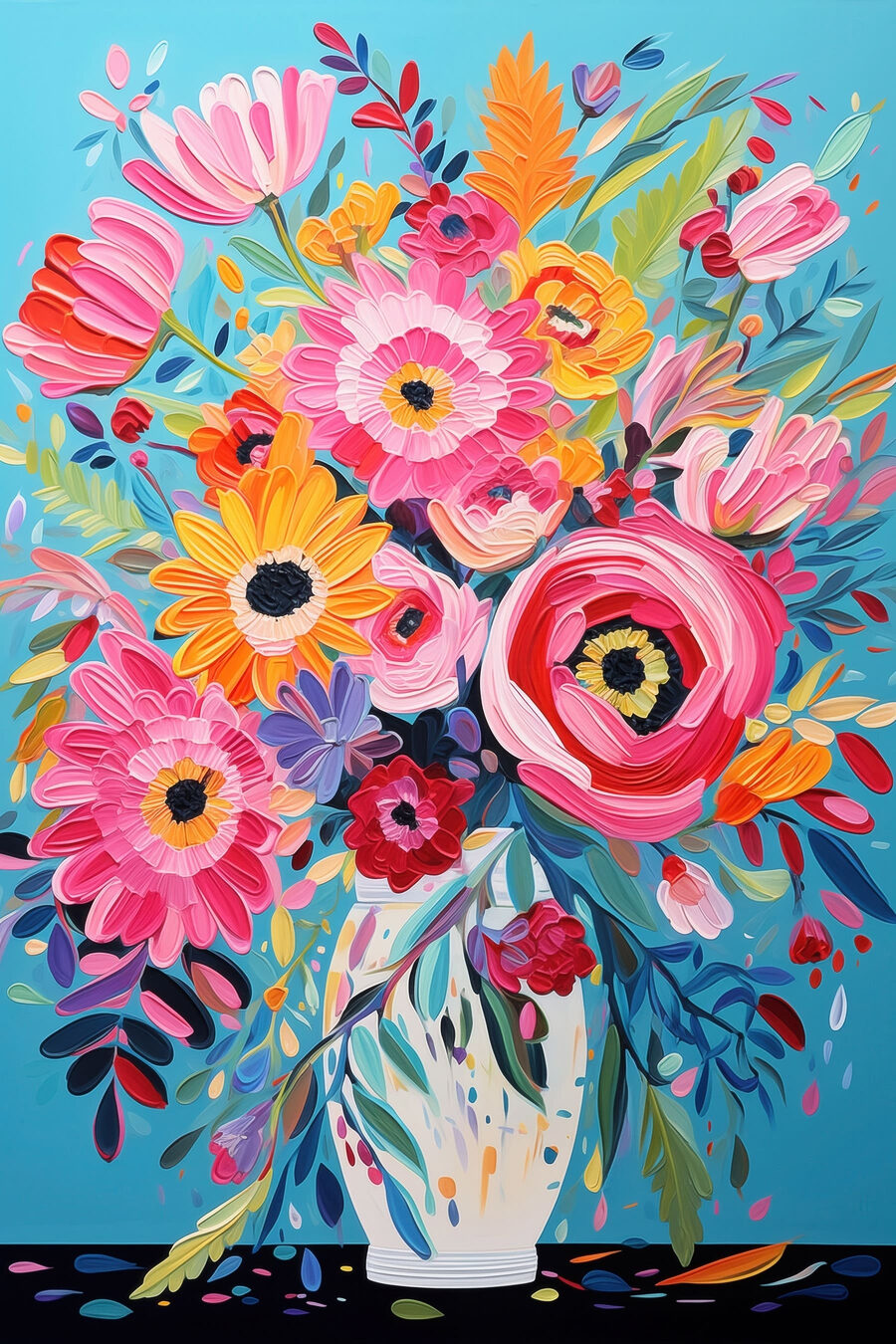 Festa floral em azul — design completo