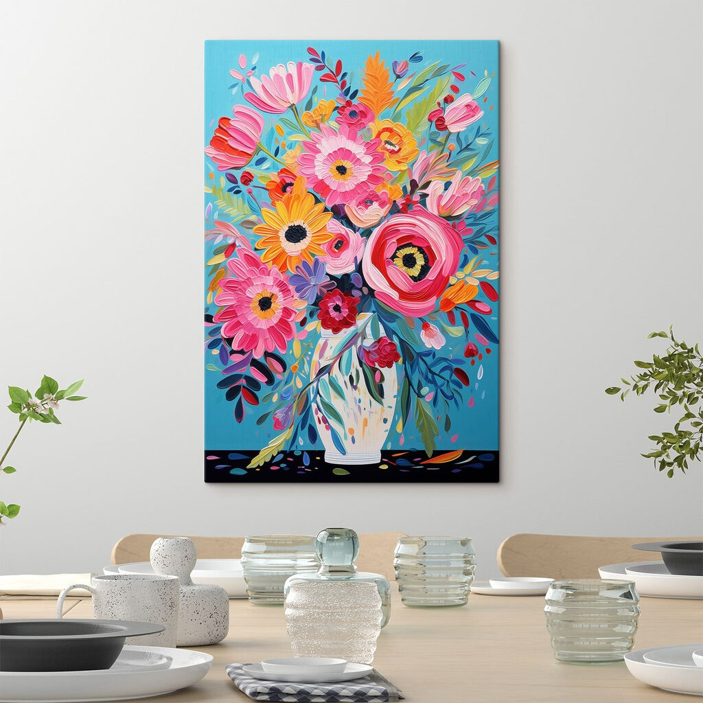 Festa floral em azul — interior 1