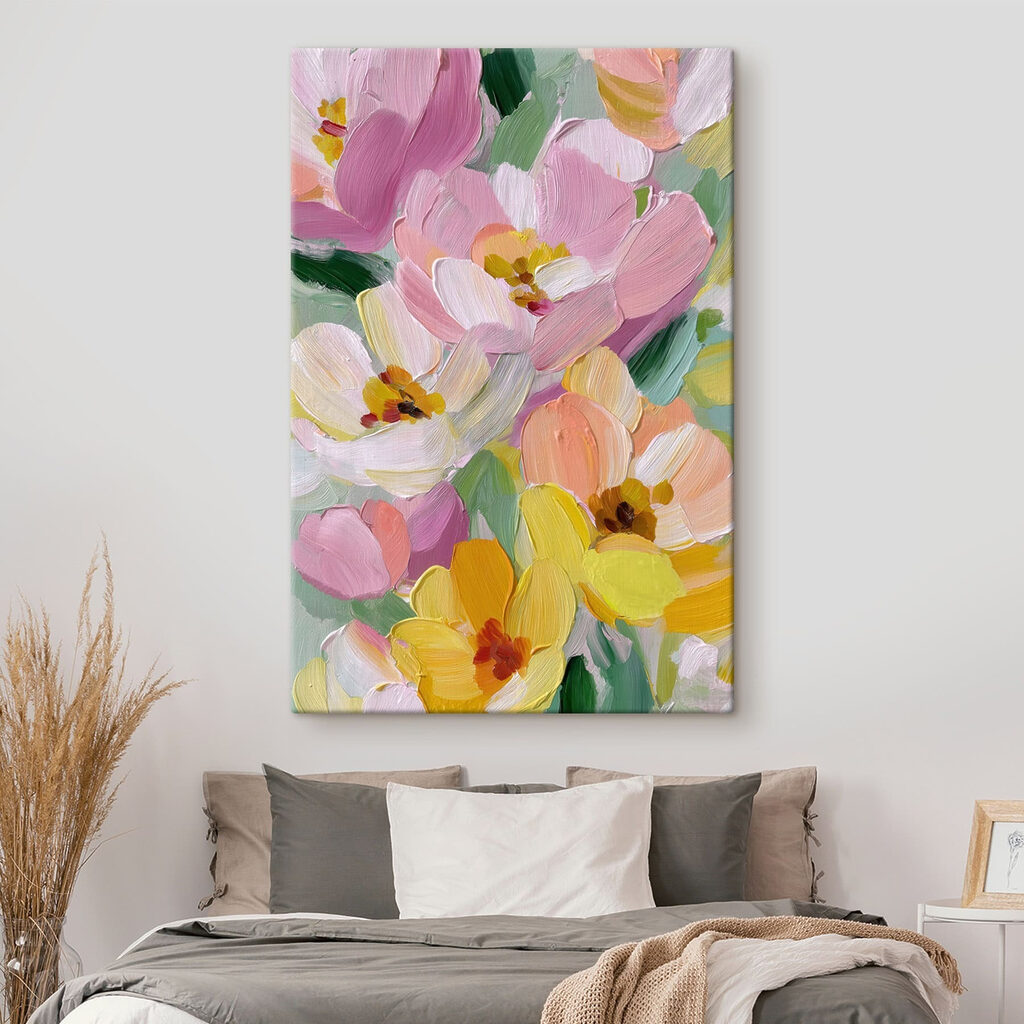 Pétalas cor-de-rosa em pinceladas — interior 2