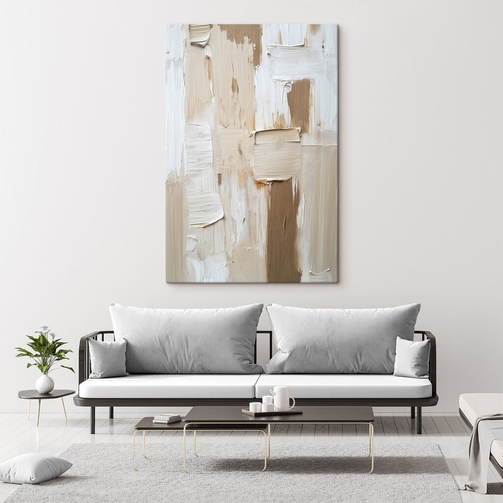 Traços verticais em creme — interior 2