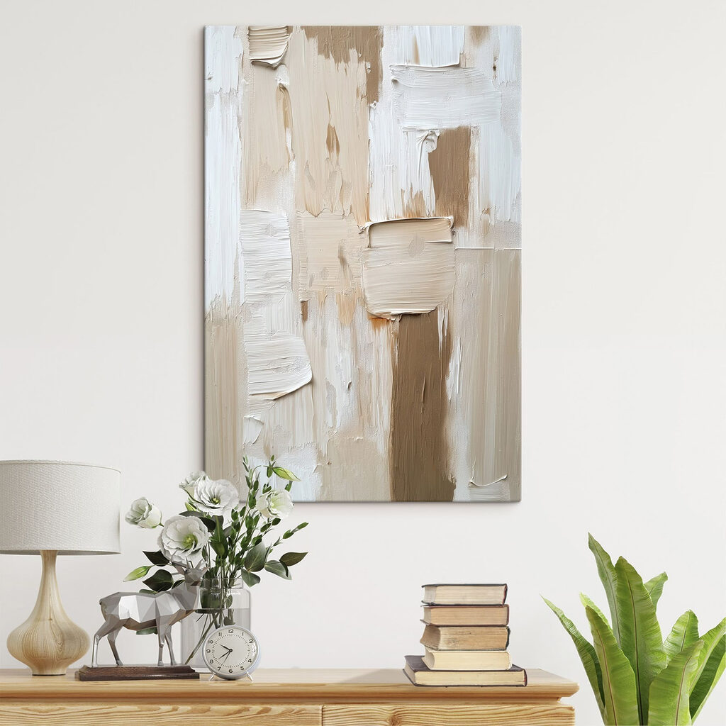 Traços verticais em creme — interior 1