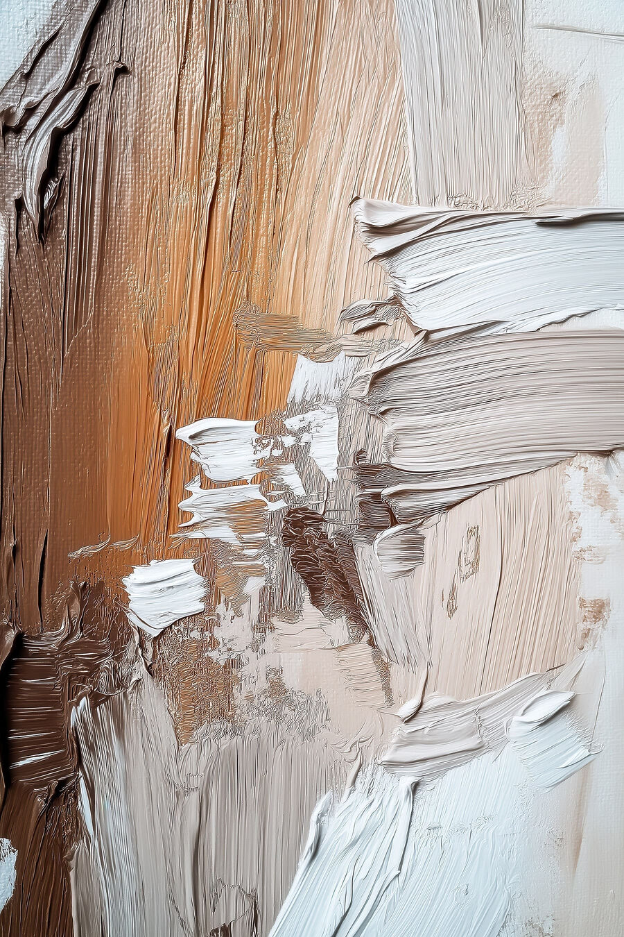 Tinta branca sobre ocre — design completo