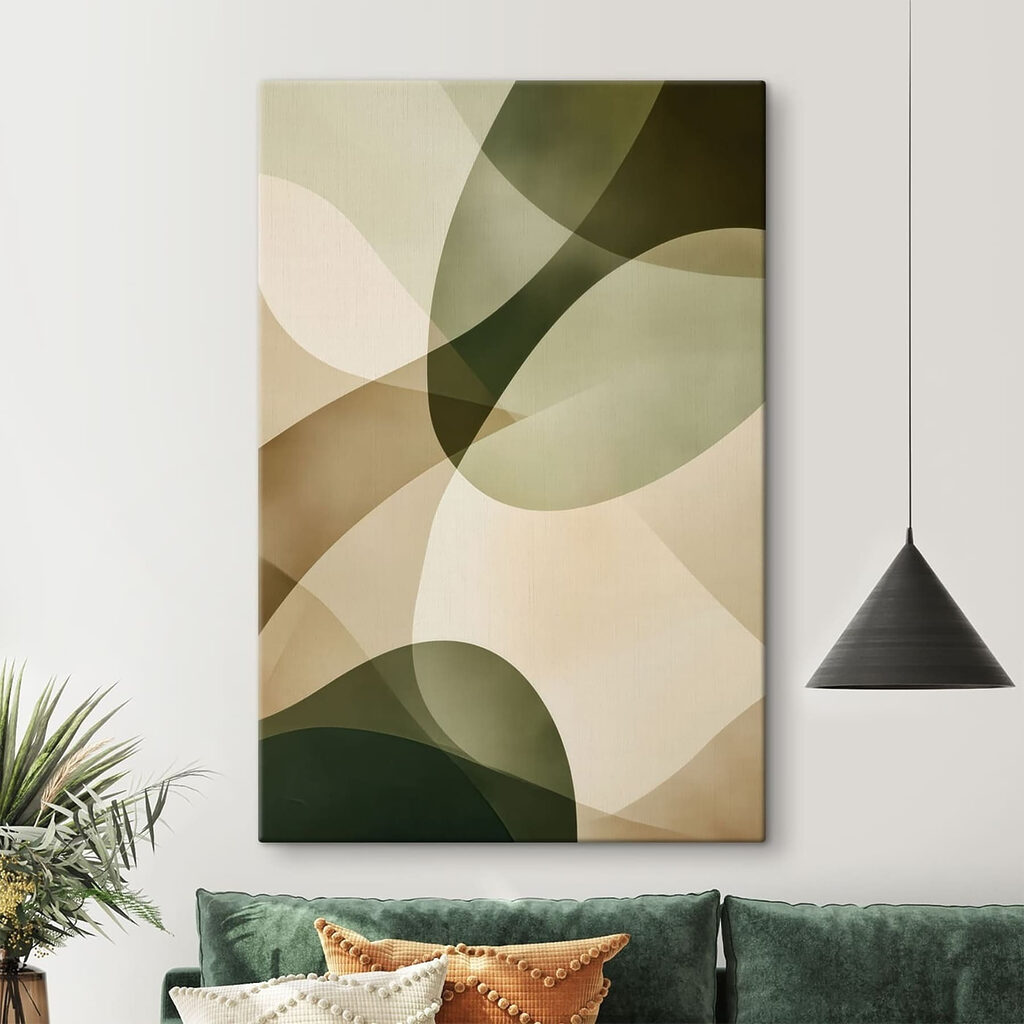Formas transparentes em verde-azeitona — interior 1