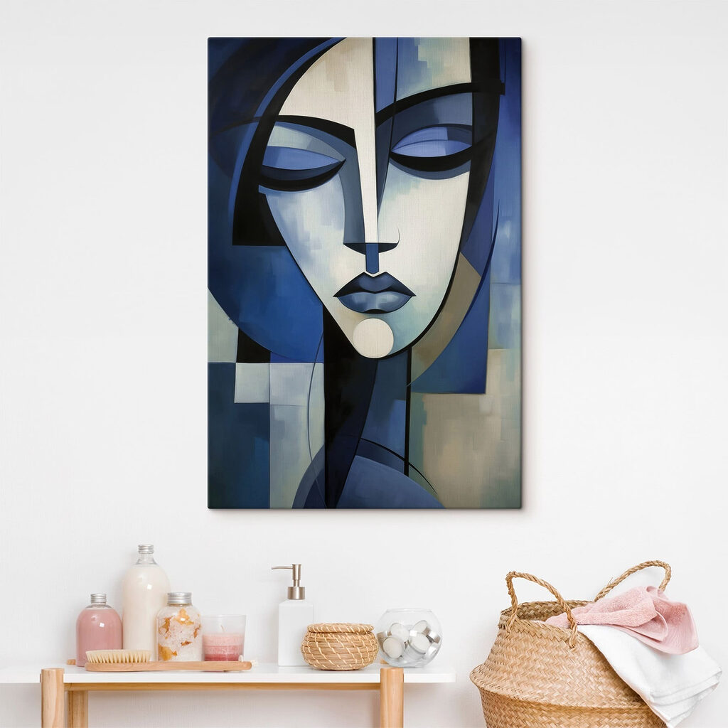 Retrato cubista em azul — interior 2
