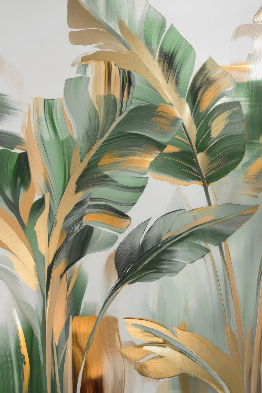 Folhas tropicais com ocre — design completo