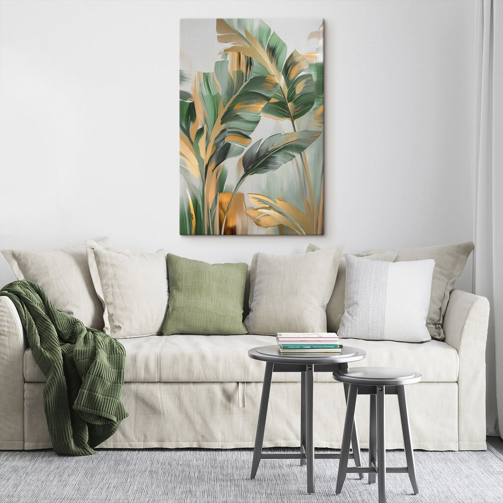 Folhas tropicais com ocre — interior 3