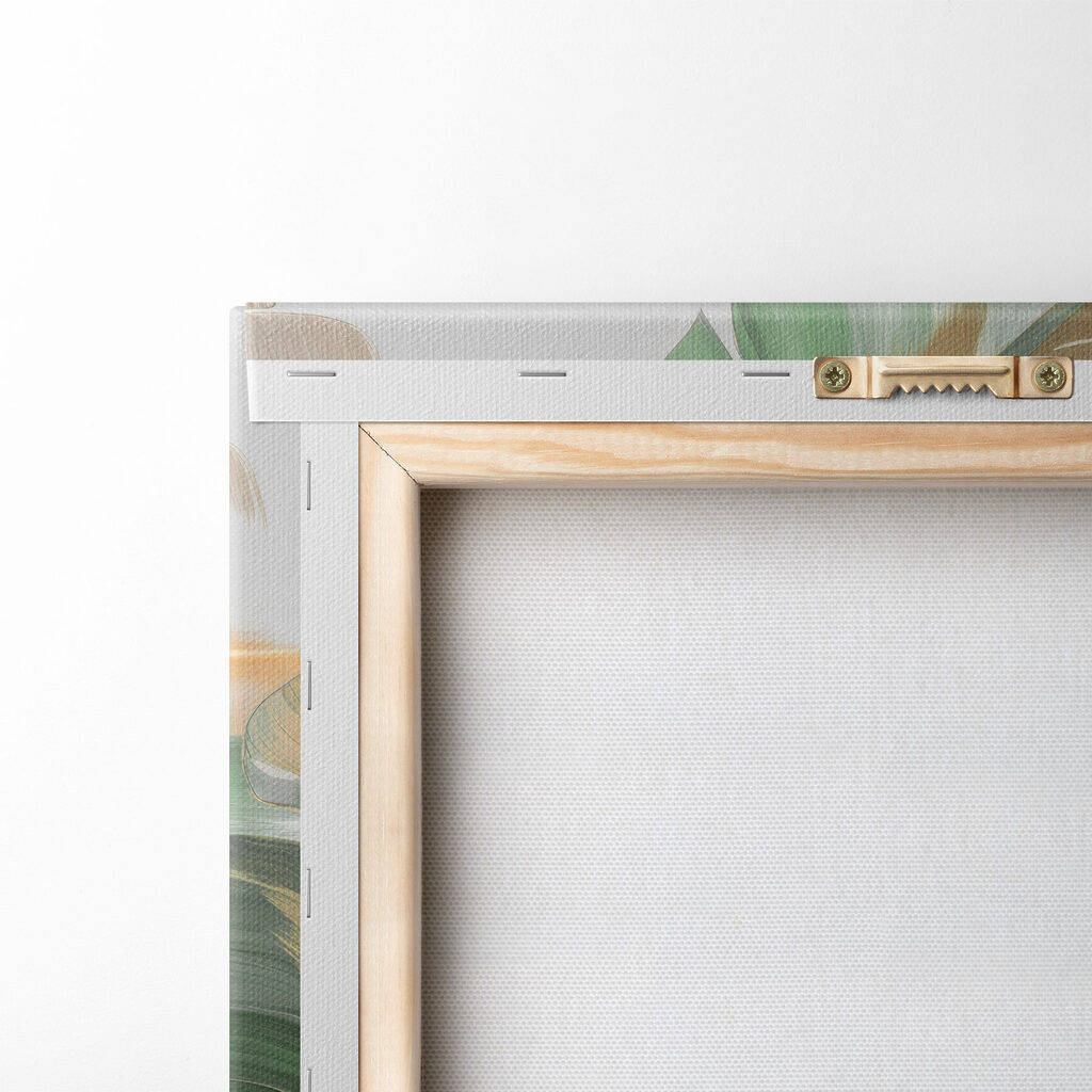 Folhas tropicais com ocre — verso