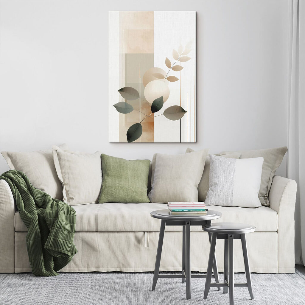 Folhas e formas pálidas — interior 3
