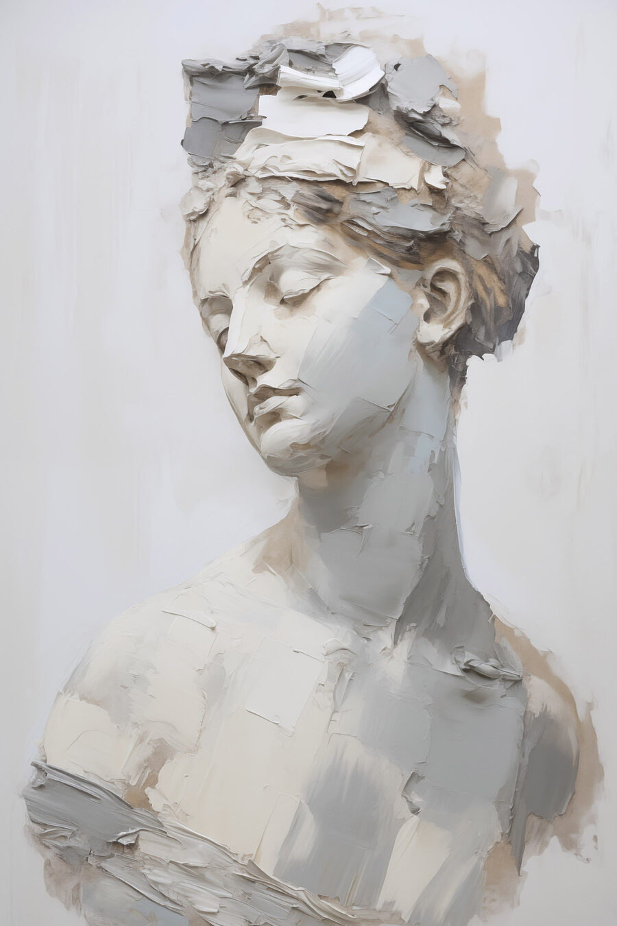 Busto clássico de mulher — design completo