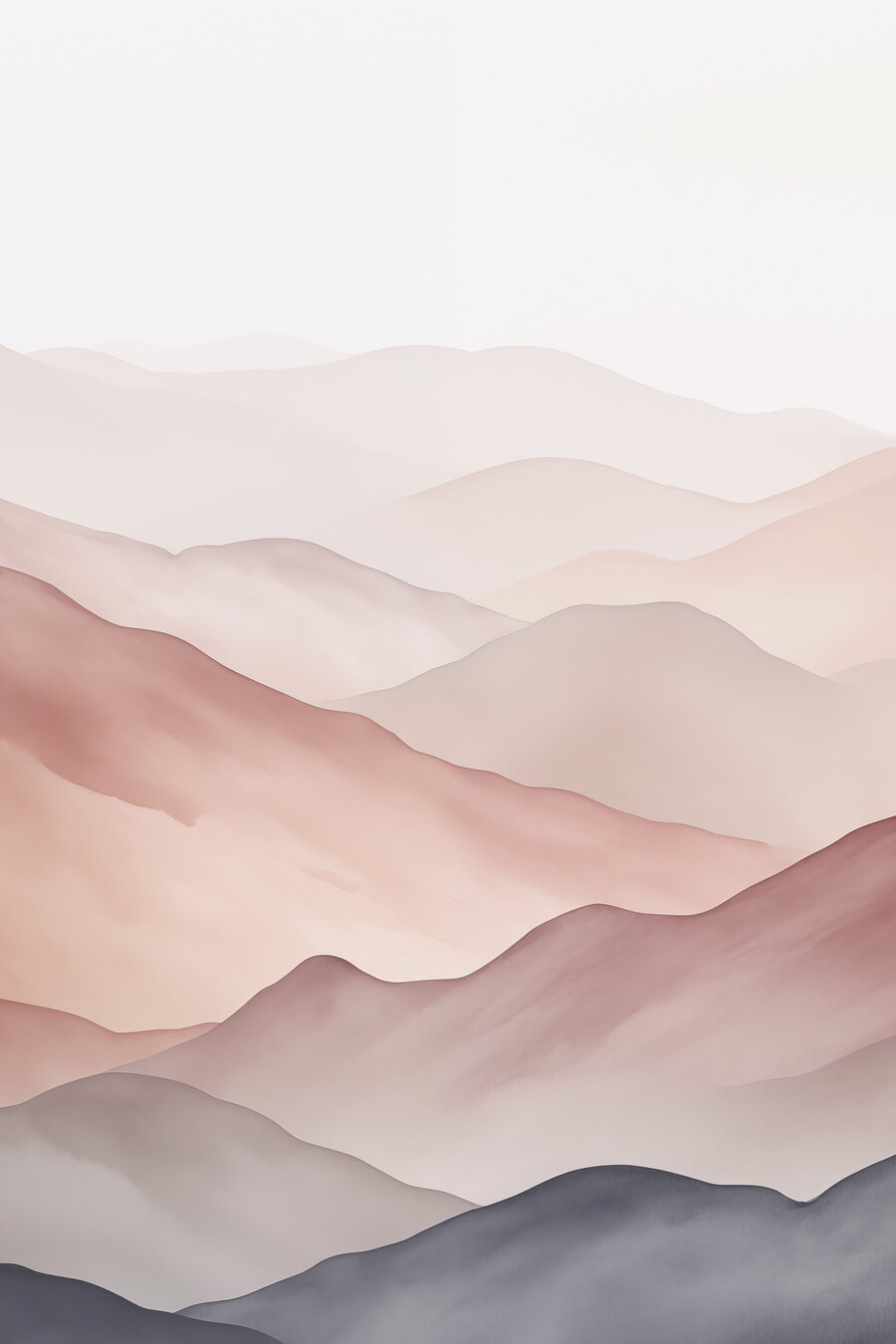 Colinas suaves em rosa — design completo