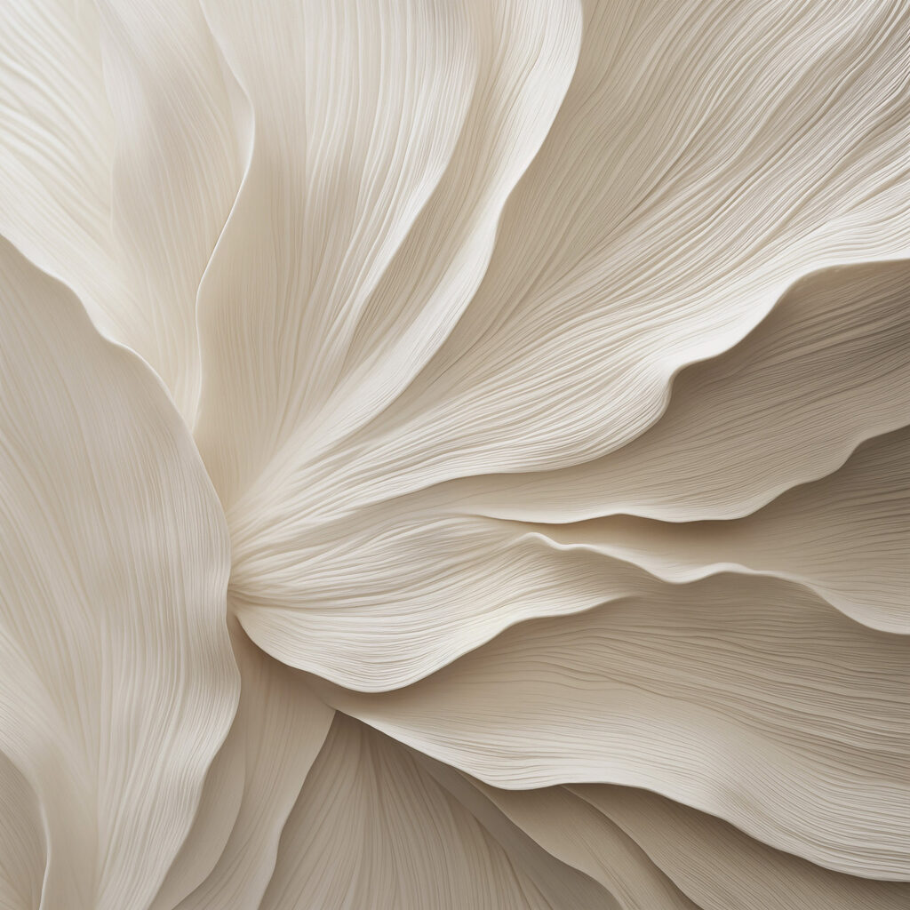 Leques de folhas claras — design completo