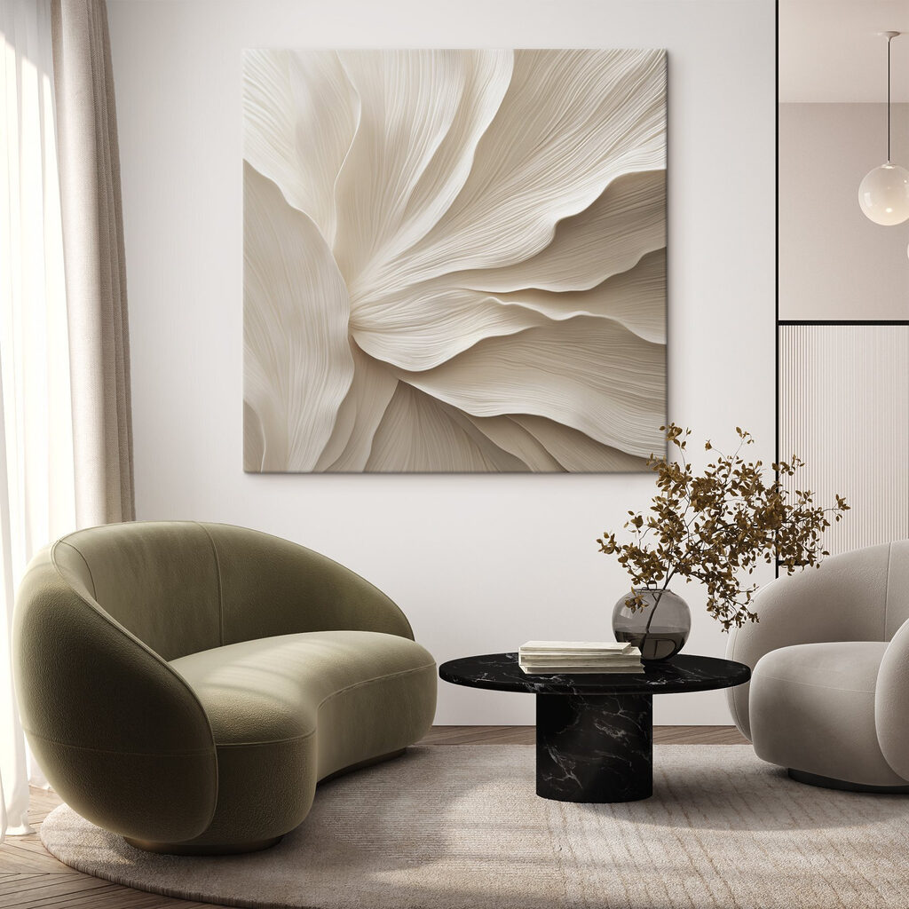 Leques de folhas claras — interior 2