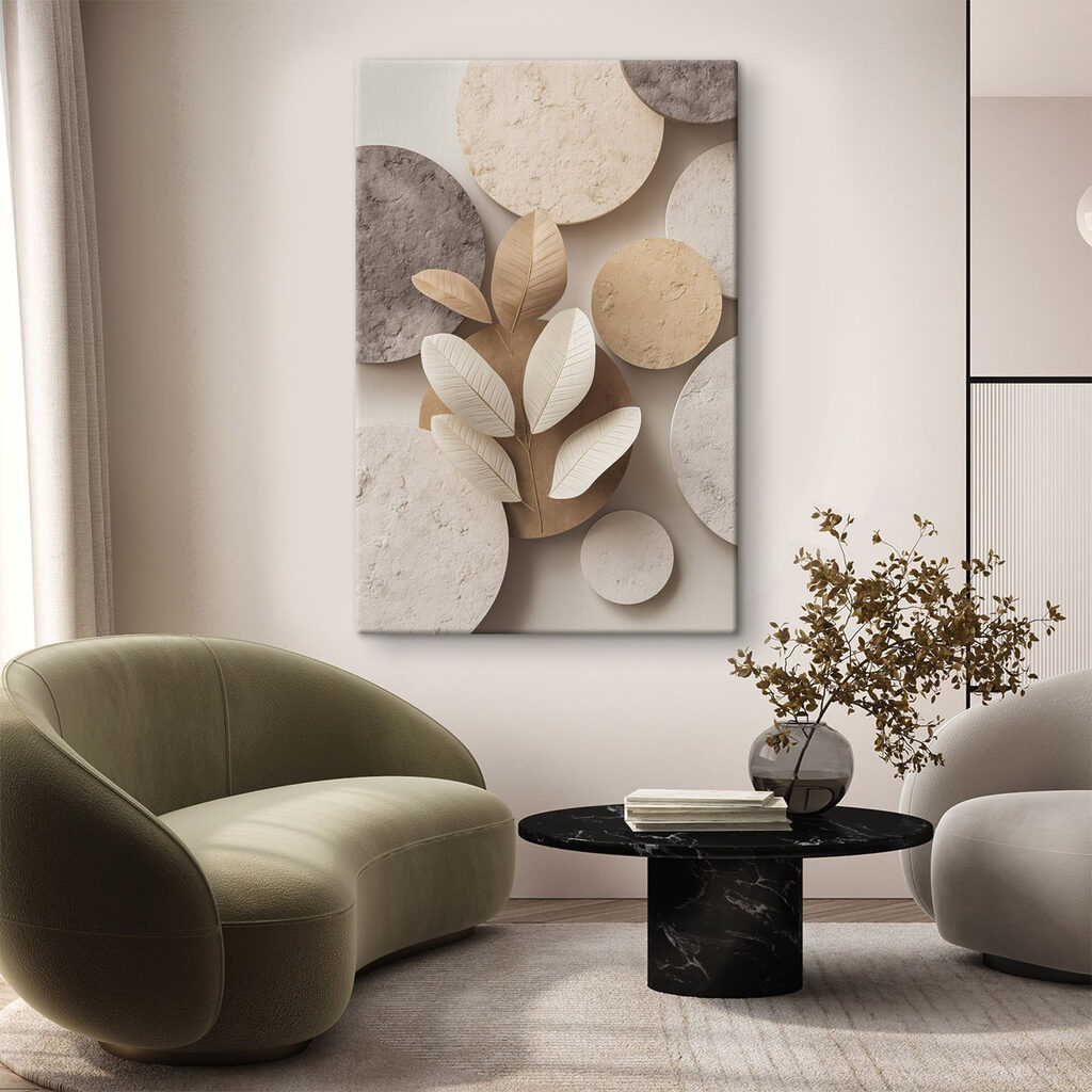 Ramo entre formas redondas — interior 2