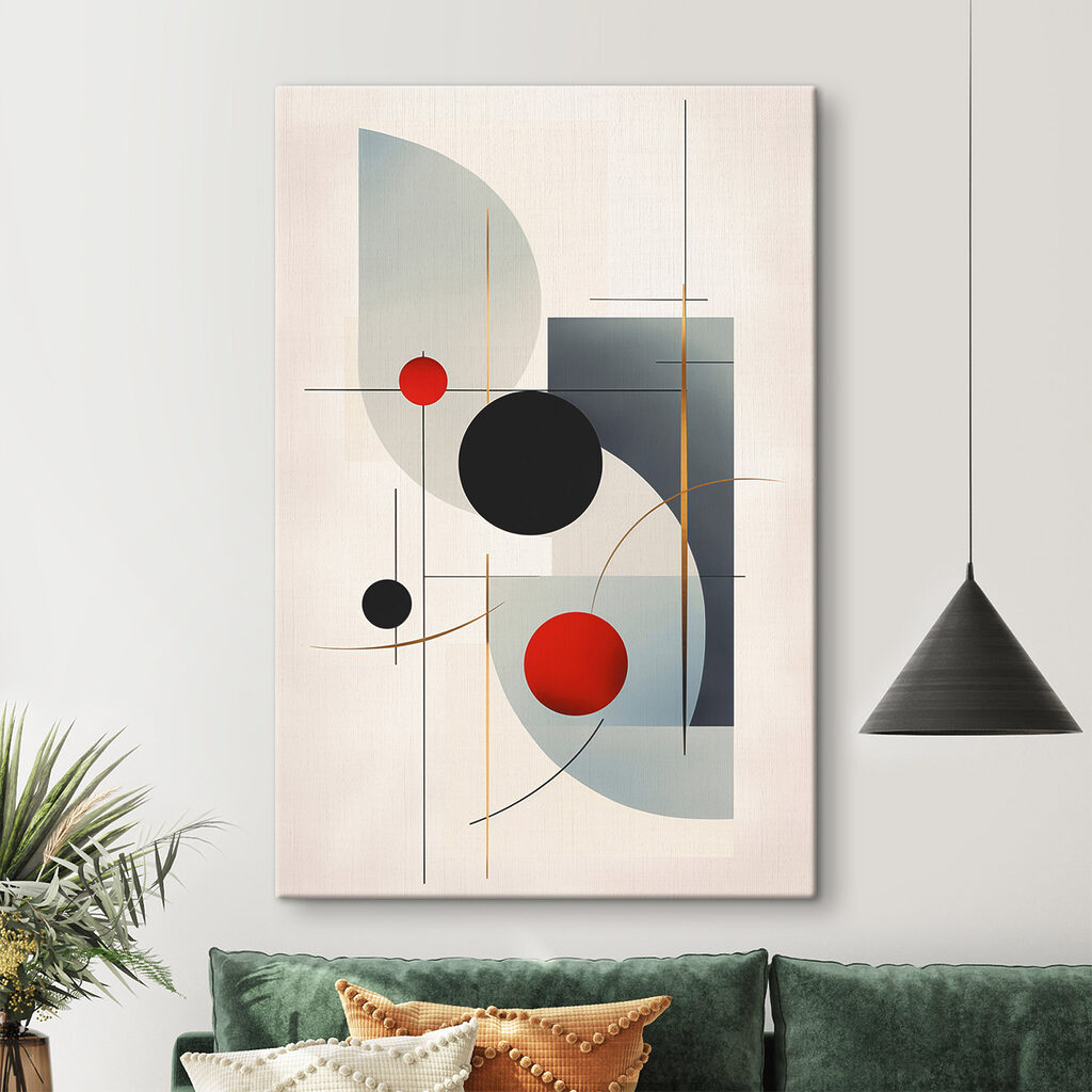 Círculos vermelhos e pretos — interior 2