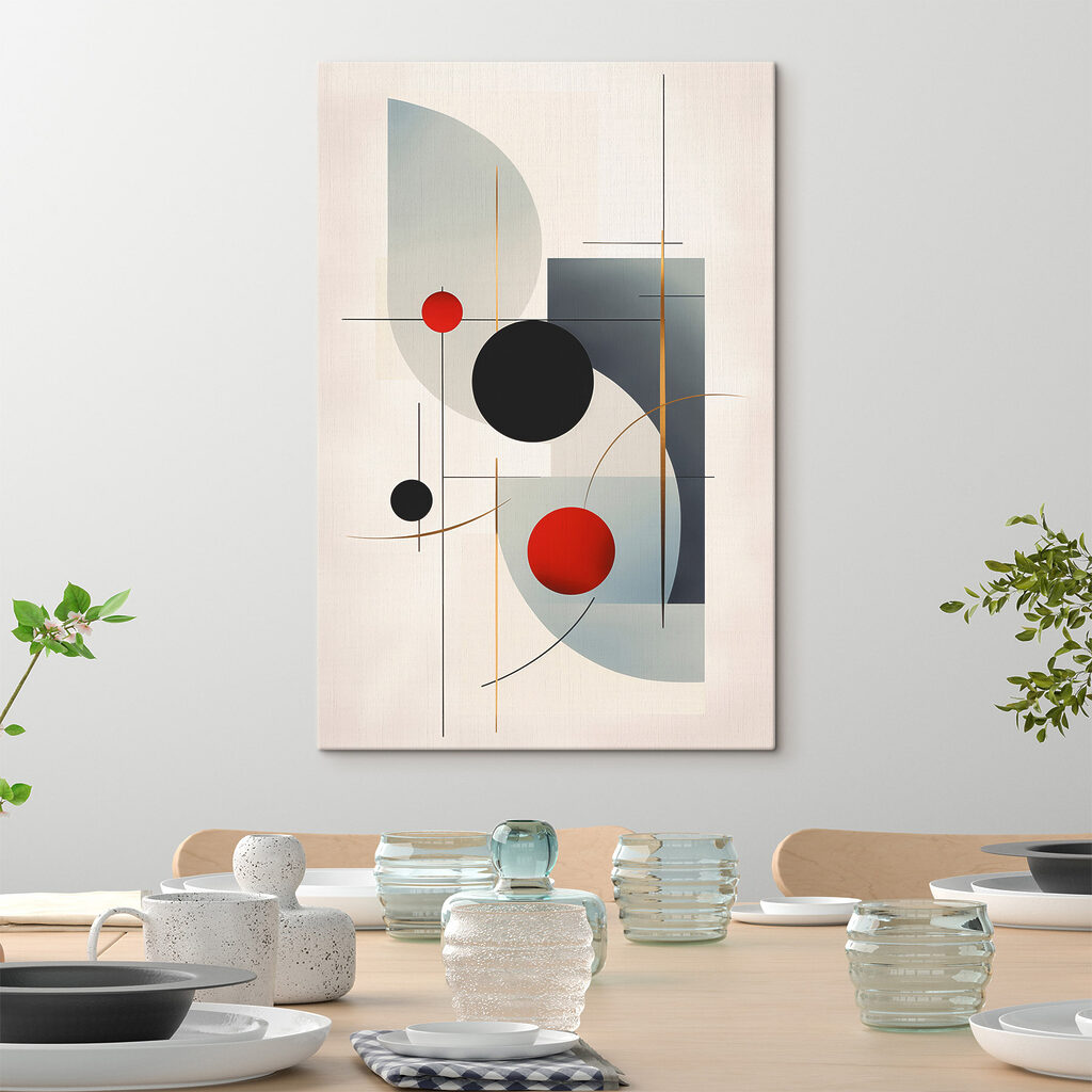 Círculos vermelhos e pretos — interior 3