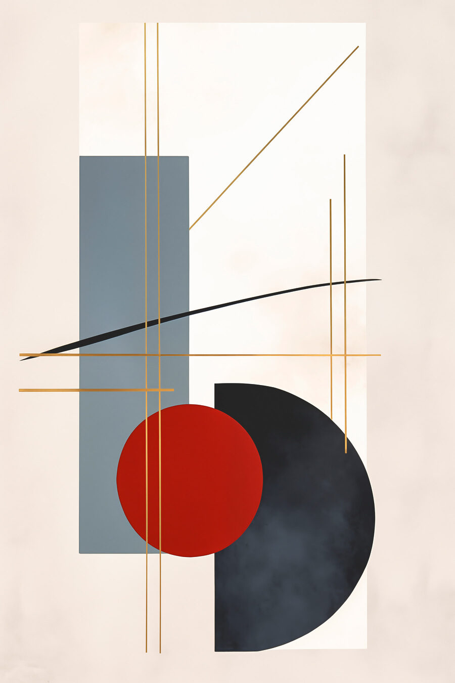 Disco vermelho com linhas — design completo