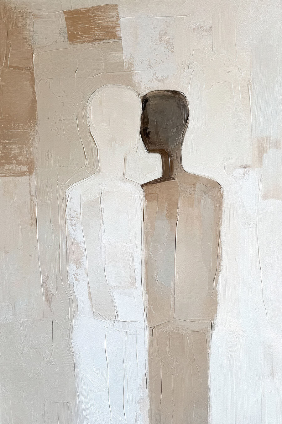 Figura silenciosa em creme — design completo