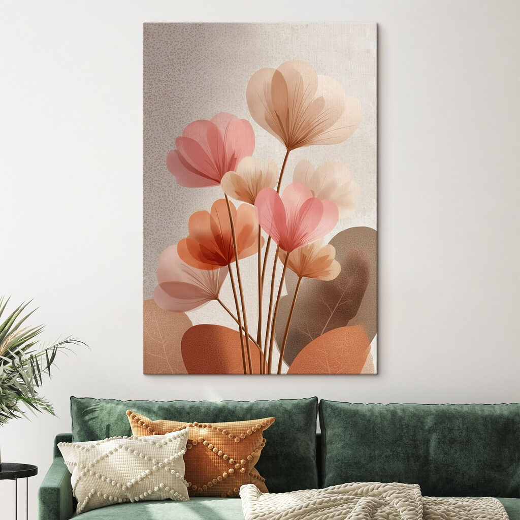Flores em rosa pêssego — interior 2
