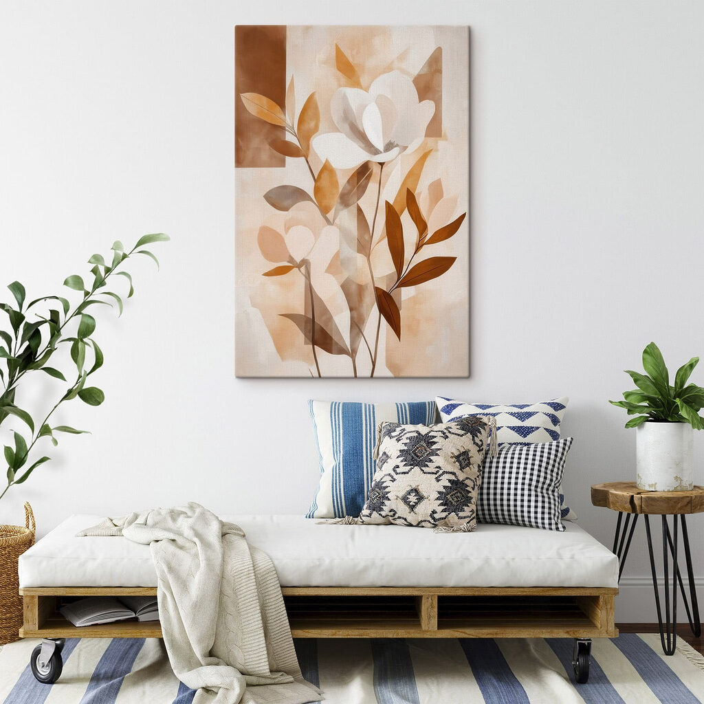 Flor única entre folhas — interior 2