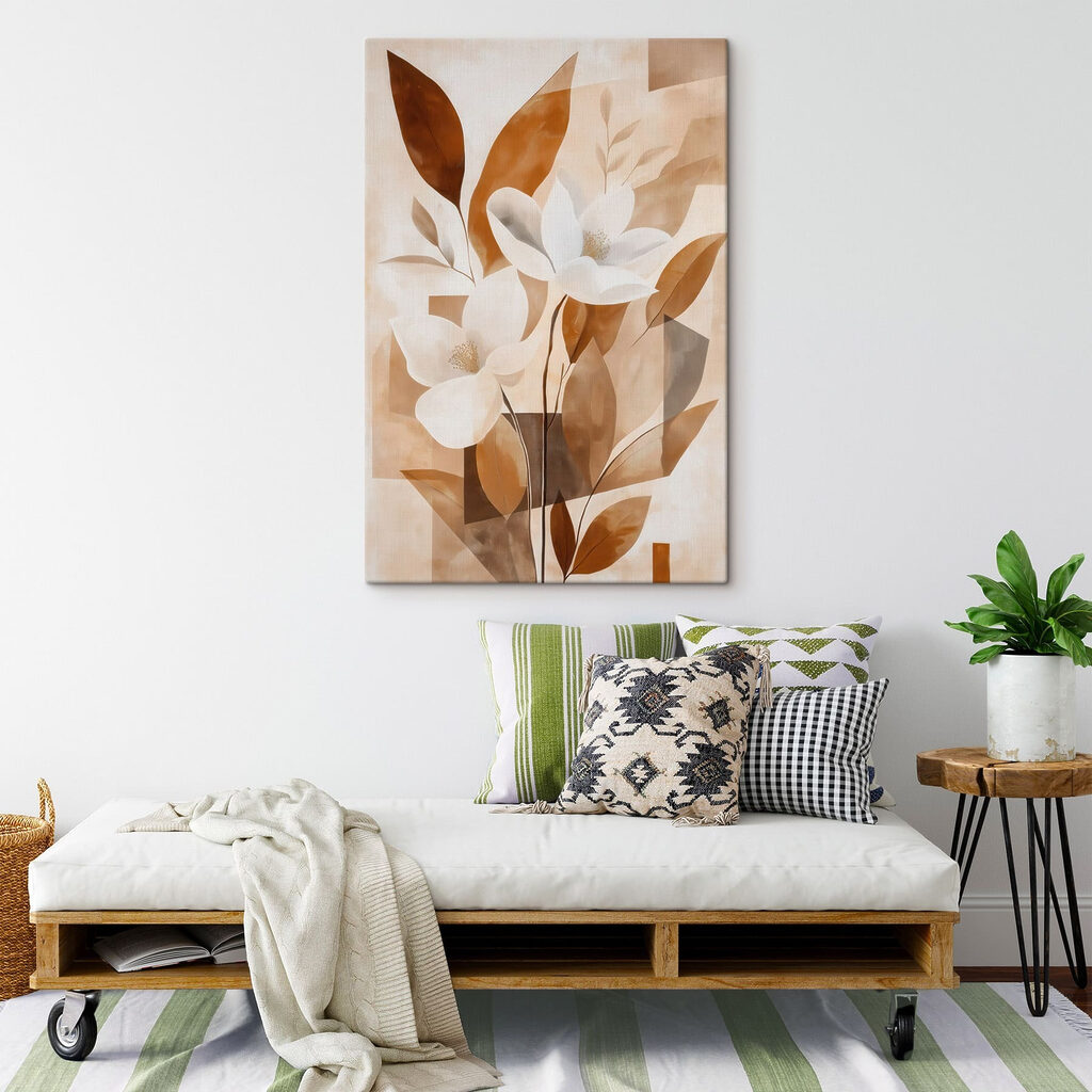 Magnólia entre folhas ferrugem — interior 1