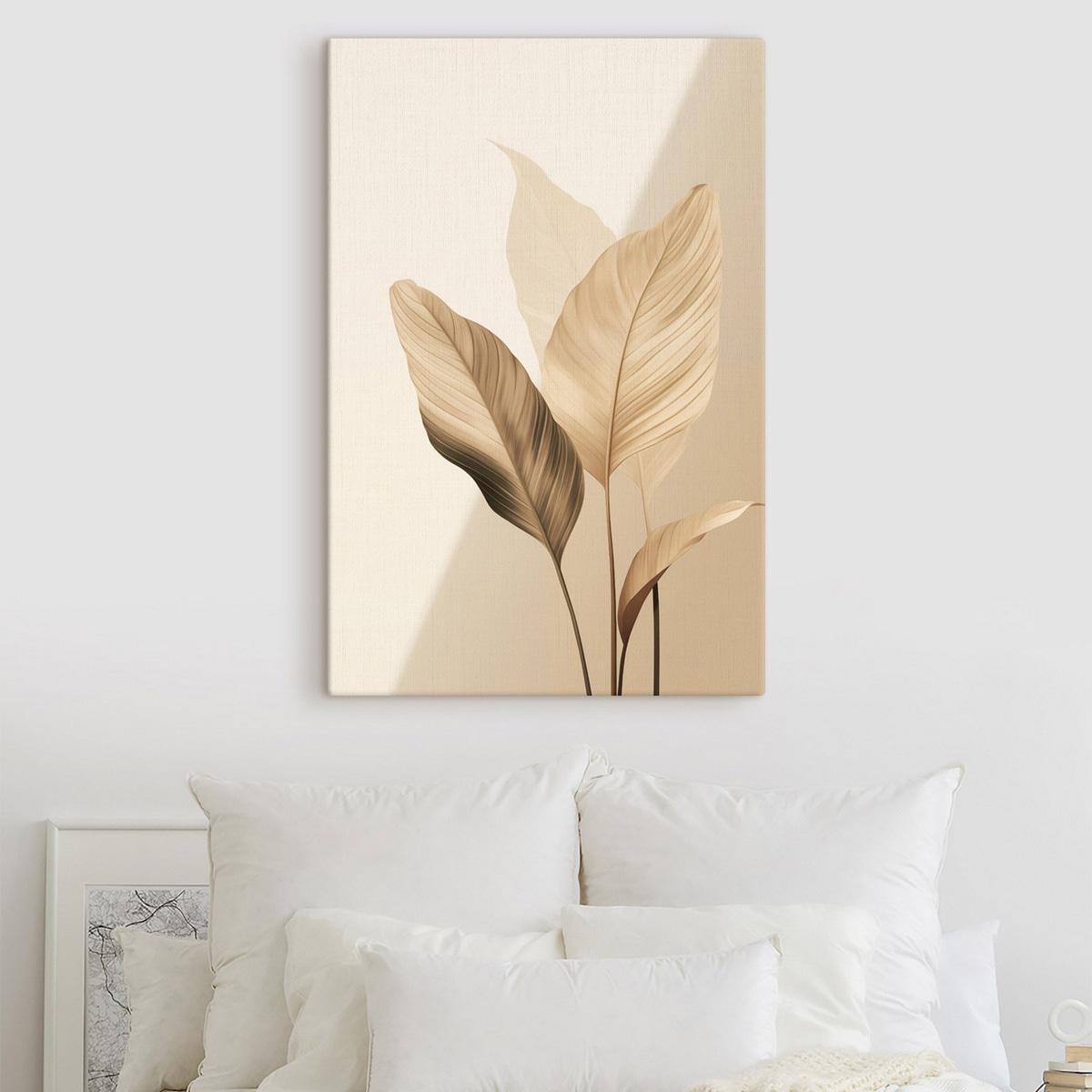 Folhas tropicais em bege — interior 1