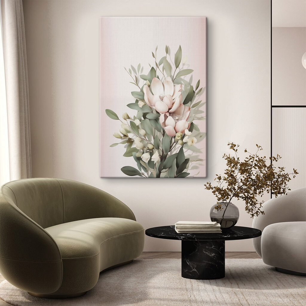Magnólia entre ramos verdes — interior 2