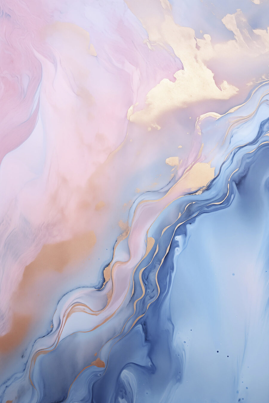 Corrente azul entre rosa — design completo