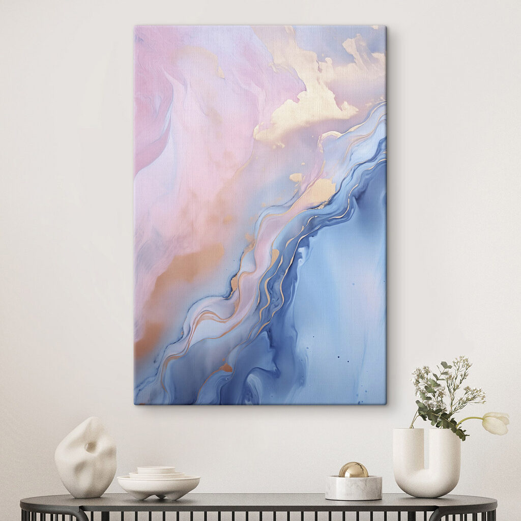 Corrente azul entre rosa — interior 1