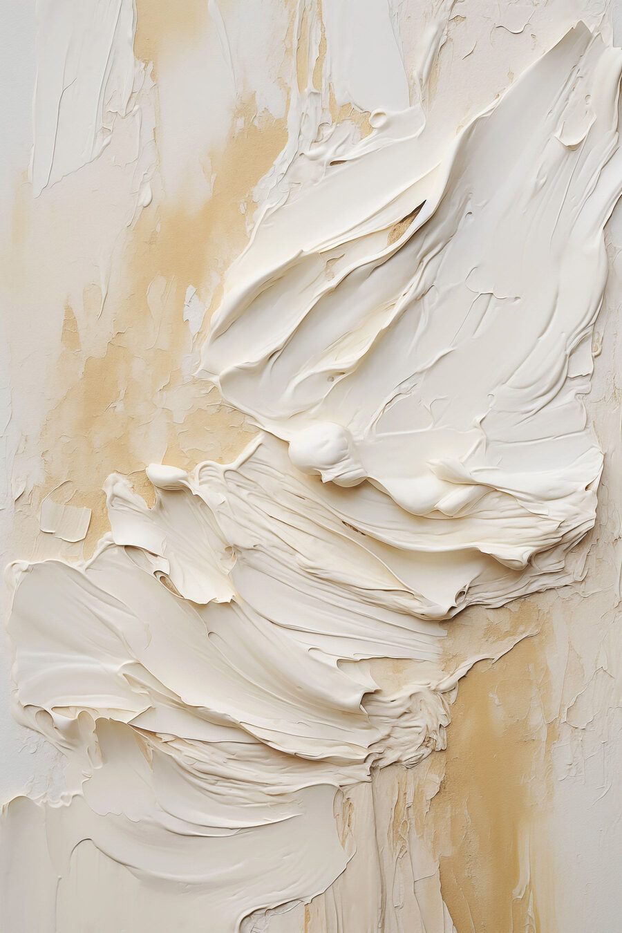 Pinceladas creme com sombra — design completo