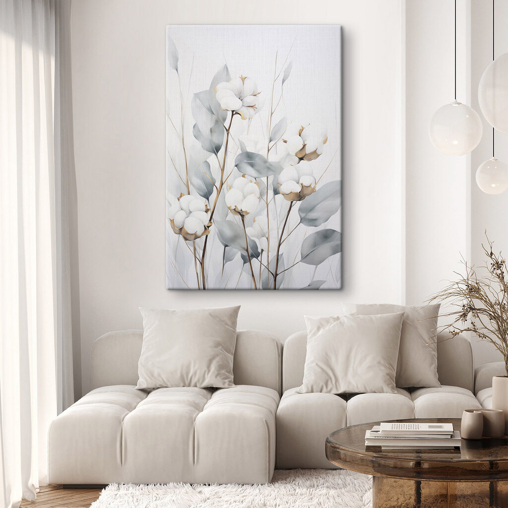 Algodão com folhas cinzentas — interior 1