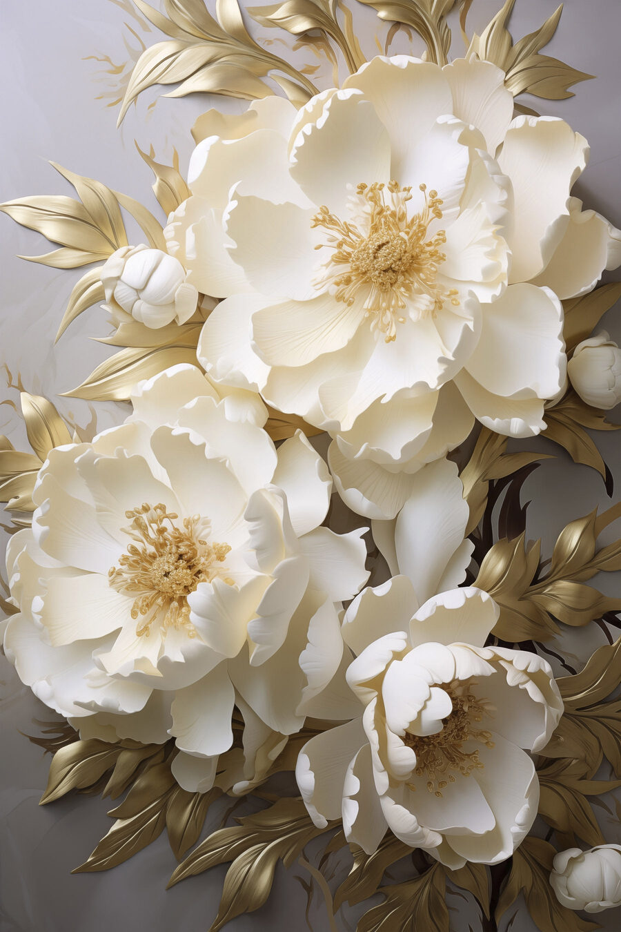 Flores calmas e refinadas — design completo