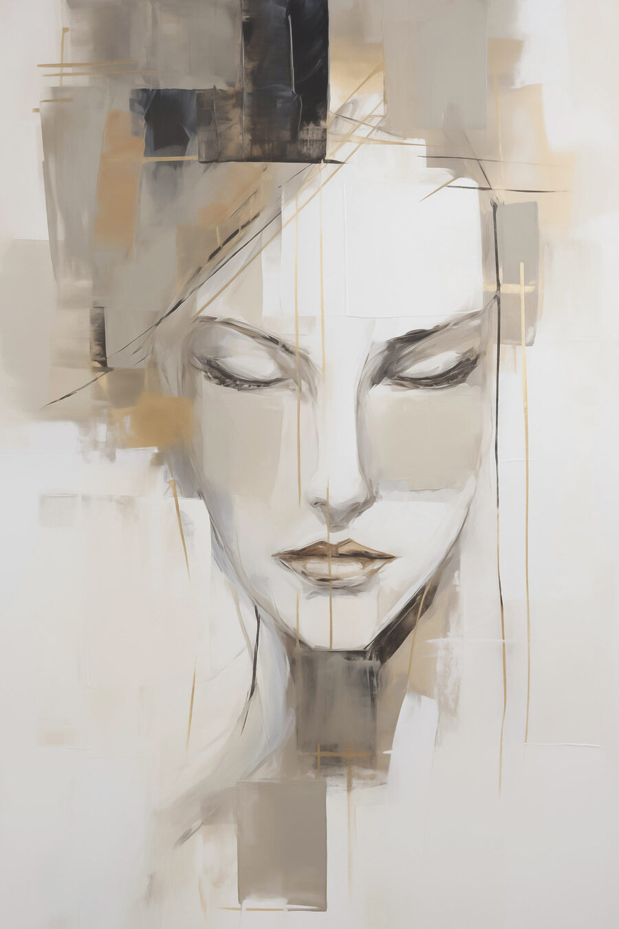 Olhar calmo entre tintas — design completo