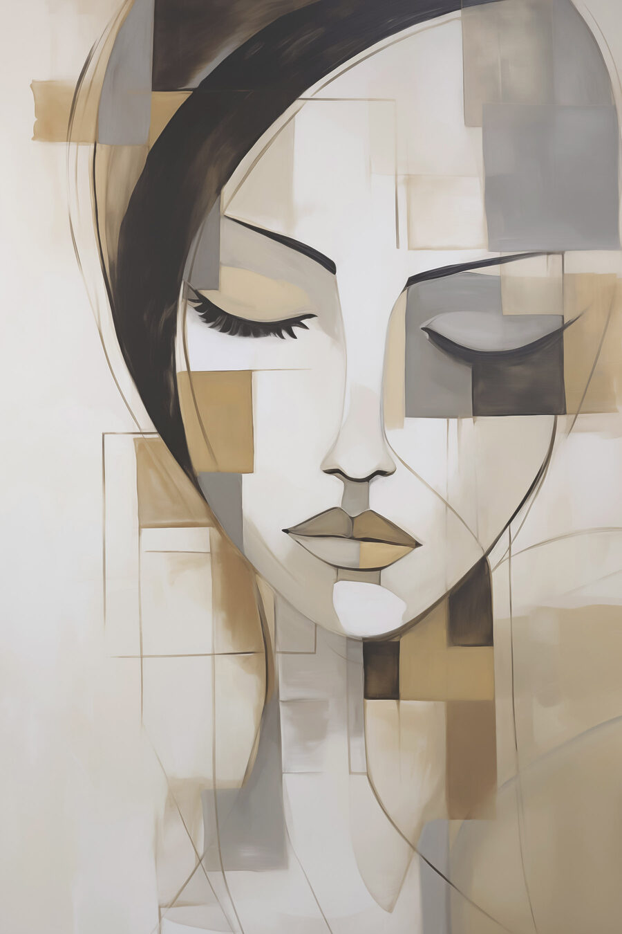 Retrato de olhos fechados — design completo