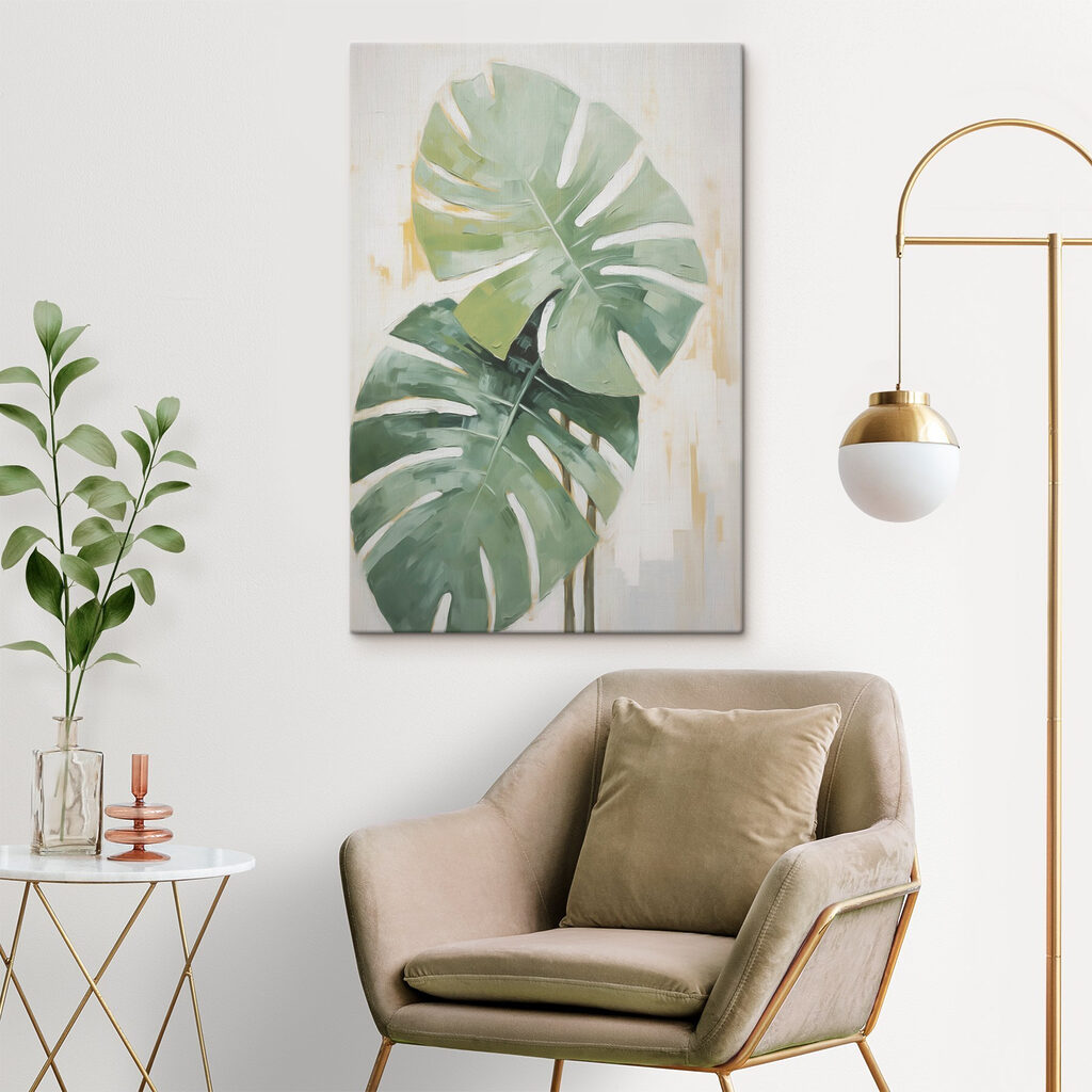 Monstera em verde — interior 1