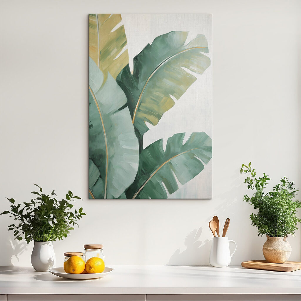 Folhas largas verde-salva — interior 2