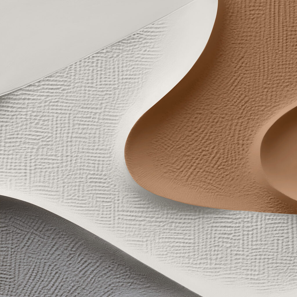Onda branca sobre terracota — design completo