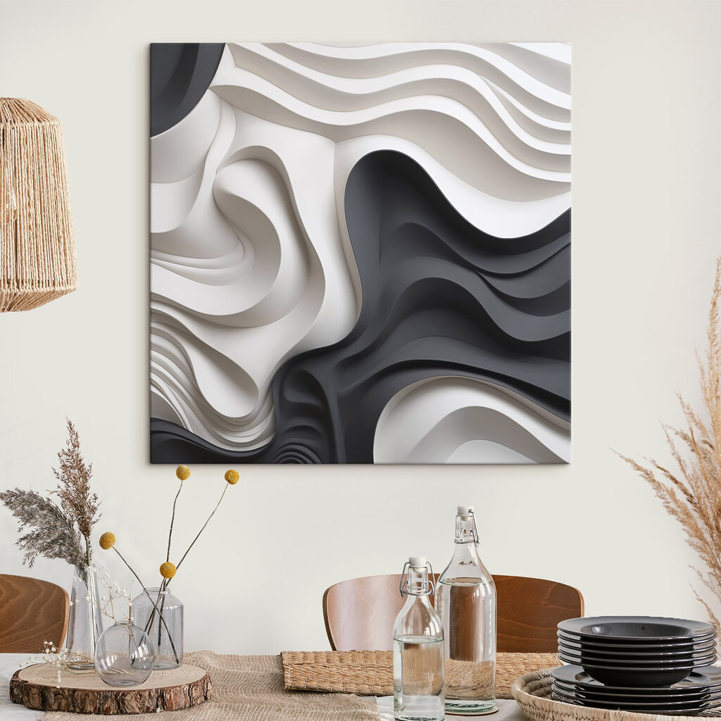Ondas pretas e brancas — interior 1